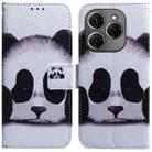 For Tecno Spark 20 Pro Coloured Drawing Flip Leather Phone Case(Panda) - 1