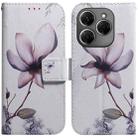 For Tecno Spark 20 Pro Coloured Drawing Flip Leather Phone Case(Magnolia) - 1