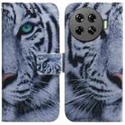 For Tecno Spark 20 Pro+ 4G Coloured Drawing Flip Leather Phone Case(Tiger) - 1