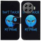 For Tecno Spark 20 Pro+ 4G Coloured Drawing Flip Leather Phone Case(Anger) - 1