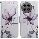 For Tecno Spark 20 Pro+ 4G Coloured Drawing Flip Leather Phone Case(Magnolia) - 1
