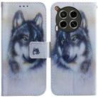 For Tecno Camon 30 4G / 30 5G CL6 CL7 Coloured Drawing Flip Leather Phone Case(White Wolf) - 1