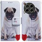 For Tecno Camon 30 4G / 30 5G CL6 CL7 Coloured Drawing Flip Leather Phone Case(Pug) - 1