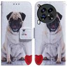 For Tecno Camon 30 Premier 5G Coloured Drawing Flip Leather Phone Case(Pug) - 1