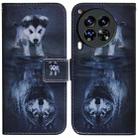 For Tecno Camon 30 Premier 5G Coloured Drawing Flip Leather Phone Case(Wolf and Dog) - 1