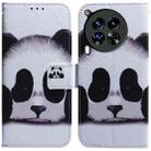 For Tecno Camon 30 Premier 5G Coloured Drawing Flip Leather Phone Case(Panda) - 1