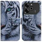 For Tecno Pova 6 Pro / Pova 6 Coloured Drawing Flip Leather Phone Case(Tiger) - 1