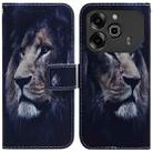 For Tecno Pova 6 Pro / Pova 6 Coloured Drawing Flip Leather Phone Case(Lion) - 1