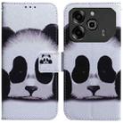 For Tecno Pova 6 Pro / Pova 6 Coloured Drawing Flip Leather Phone Case(Panda) - 1