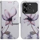 For Tecno Pova 6 Pro / Pova 6 Coloured Drawing Flip Leather Phone Case(Magnolia) - 1