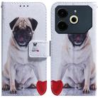For Tecno Pova 6 Neo Coloured Drawing Flip Leather Phone Case(Pug) - 1