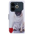 For Tecno Pova 6 Neo Coloured Drawing Flip Leather Phone Case(Pug) - 3