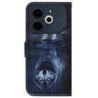 For Tecno Pova 6 Neo Coloured Drawing Flip Leather Phone Case(Wolf and Dog) - 3