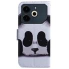 For Tecno Pova 6 Neo Coloured Drawing Flip Leather Phone Case(Panda) - 3