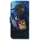 For Tecno Spark 30C Coloured Drawing Flip Leather Phone Case(Oil Painting Owl) - 3