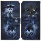 For Tecno Spark 30C Coloured Drawing Flip Leather Phone Case(Wolf and Dog) - 1