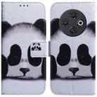 For Tecno Spark 30C Coloured Drawing Flip Leather Phone Case(Panda) - 1