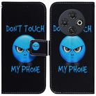 For Tecno Spark 30C Coloured Drawing Flip Leather Phone Case(Anger) - 1
