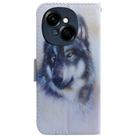 For Tecno Spark Go 1 / Pop 9 Pro Coloured Drawing Flip Leather Phone Case(White Wolf) - 3