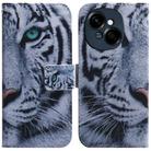 For Tecno Spark Go 1 / Pop 9 Pro Coloured Drawing Flip Leather Phone Case(Tiger) - 1