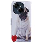 For Tecno Spark Go 1 / Pop 9 Pro Coloured Drawing Flip Leather Phone Case(Pug) - 3
