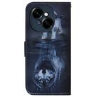 For Tecno Spark Go 1 / Pop 9 Pro Coloured Drawing Flip Leather Phone Case(Wolf and Dog) - 3