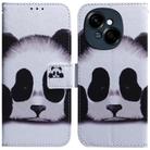 For Tecno Spark Go 1 / Pop 9 Pro Coloured Drawing Flip Leather Phone Case(Panda) - 1
