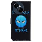 For Tecno Spark Go 1 / Pop 9 Pro Coloured Drawing Flip Leather Phone Case(Anger) - 3