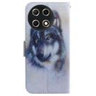 For Tecno Camon 30S / Camon 30S Pro Coloured Drawing Flip Leather Phone Case(White Wolf) - 3