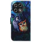 For Tecno Camon 30S / Camon 30S Pro Coloured Drawing Flip Leather Phone Case(Oil Painting Owl) - 3