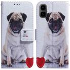 For Tecno Pop 10 / Spark Go 2 4G Coloured Drawing Flip Leather Phone Case(Pug) - 1