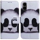 For Tecno Pop 10 / Spark Go 2 4G Coloured Drawing Flip Leather Phone Case(Panda) - 1