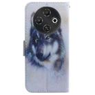For Tecno Pop 9 5G / Spark 30C 5G Coloured Drawing Flip Leather Phone Case(White Wolf) - 3