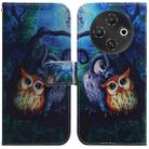For Tecno Pop 9 5G / Spark 30C 5G Coloured Drawing Flip Leather Phone Case(Oil Painting Owl) - 1