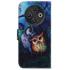 For Tecno Pop 9 5G / Spark 30C 5G Coloured Drawing Flip Leather Phone Case(Oil Painting Owl) - 3