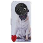 For Tecno Pop 9 5G / Spark 30C 5G Coloured Drawing Flip Leather Phone Case(Pug) - 3