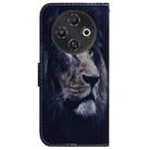 For Tecno Pop 9 5G / Spark 30C 5G Coloured Drawing Flip Leather Phone Case(Lion) - 3