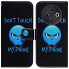 For Tecno Pop 9 5G / Spark 30C 5G Coloured Drawing Flip Leather Phone Case(Anger) - 1