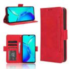 For vivo Y35+ 5G Skin Feel Calf Texture Card Slots Leather Phone Case(Red) - 1