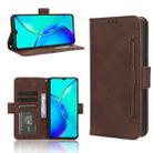 For vivo Y35+ 5G Skin Feel Calf Texture Card Slots Leather Phone Case(Brown) - 1