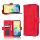 For vivo Y16 / iQOO Z7i Skin Feel Calf Texture Card Slots Leather Phone Case(Red) - 1