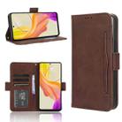 For vivo Y27 / Y36 5G / 4G Skin Feel Calf Texture Card Slots Leather Phone Case(Brown) - 1