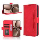 For vivo V40e 5G / iQOO Z9S 5G Skin Feel Calf Texture Card Slots Leather Phone Case(Red) - 1