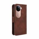 For vivo V40e 5G / iQOO Z9S 5G Skin Feel Calf Texture Card Slots Leather Phone Case(Brown) - 3