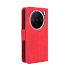 For vivo X200 5G Skin Feel Calf Texture Card Slots Leather Phone Case(Red) - 3