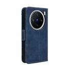 For vivo X200 5G Skin Feel Calf Texture Card Slots Leather Phone Case(Blue) - 3