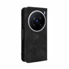 For vivo X200 Pro 5G Skin Feel Calf Texture Card Slots Leather Phone Case(Black) - 3