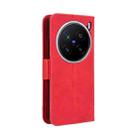 For vivo X200 Pro 5G Skin Feel Calf Texture Card Slots Leather Phone Case(Red) - 3