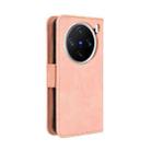 For vivo X200 Pro mini 5G Skin Feel Calf Texture Card Slots Leather Phone Case(Pink) - 3