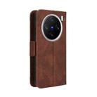 For vivo X200 Pro mini 5G Skin Feel Calf Texture Card Slots Leather Phone Case(Brown) - 3
